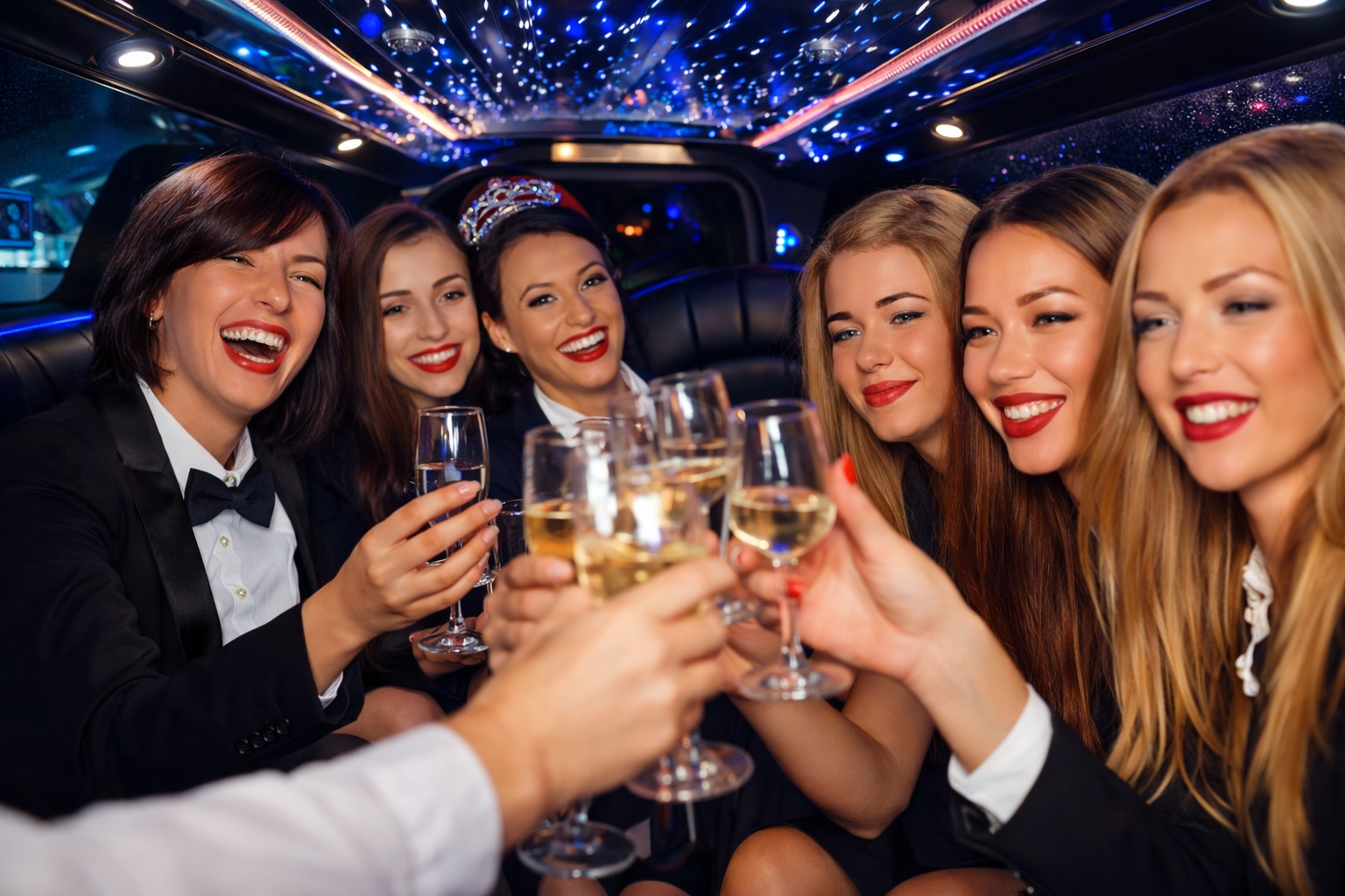 Limo Inside Girls